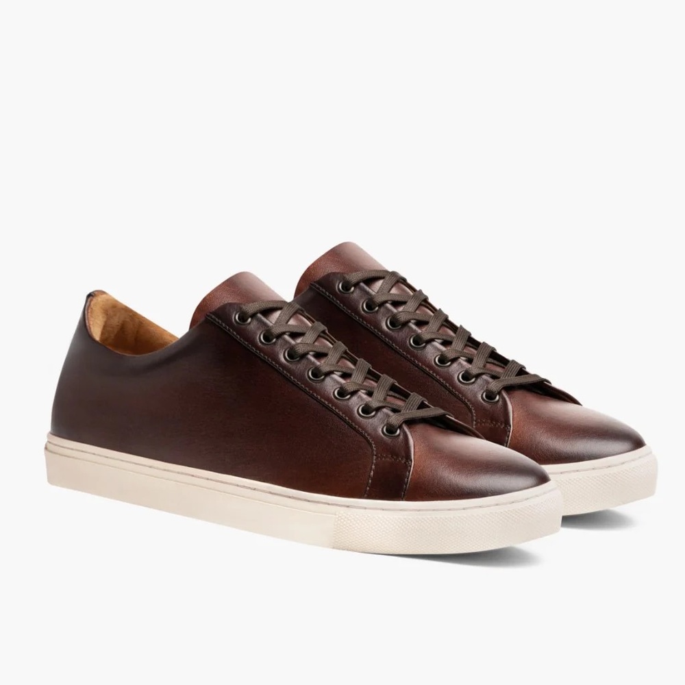 Thursday Boot Company Brown Leather Women's Low-Top Sneakers